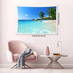 Coastal Landscape Tapestry Wall Hanging for Home Decor