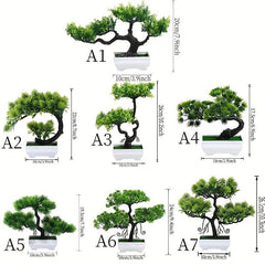 Artificial Bonsai Tree Simulation Potted Plant Real Touch Arrangement