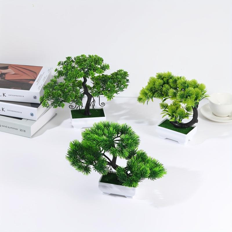Artificial Bonsai Tree Simulation Potted Plant Real Touch Arrangement