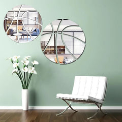 1pc DIY Basketball Soccer Tennis Mirror Sticker Bedroom Wall Decoration