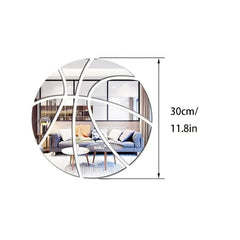 1pc DIY Basketball Soccer Tennis Mirror Sticker Bedroom Wall Decoration