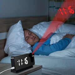 Digital Alarm Clock with Big LED Screen and Projection - Halloween Xmas Gift