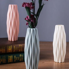 Nordic Plastic Vase Modern Style Flower Arrangement Decor