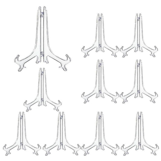 10pcs Plastic Easels Stand Plate Holders Display Pictures for Weddings