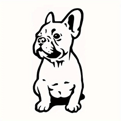 French Bulldog Wall Stickers Set of 4 Vinyl Decals for Car Laptop Bumper