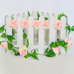 1pc Artificial Rose Vine Plastic Plant Vine Hanging Home Garden Decor
