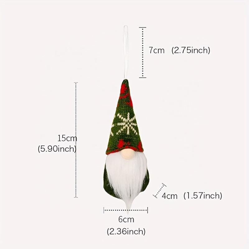 3pcs Forest Old Man Xmas Doll Tree Pendant Christmas Decoration Gnome Set