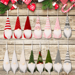 3pcs Forest Old Man Xmas Doll Tree Pendant Christmas Decoration Gnome Set