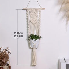 1pc Rope Woven Gardening Greenery Flower Pot Hanger Tapestry