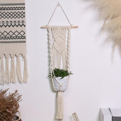 1pc Rope Woven Gardening Greenery Flower Pot Hanger Tapestry
