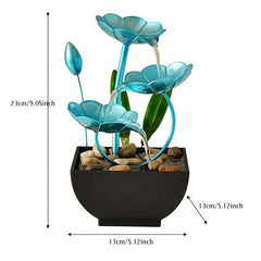 Desktop Mini Tabletop Fountain - LED Light Water Decoration