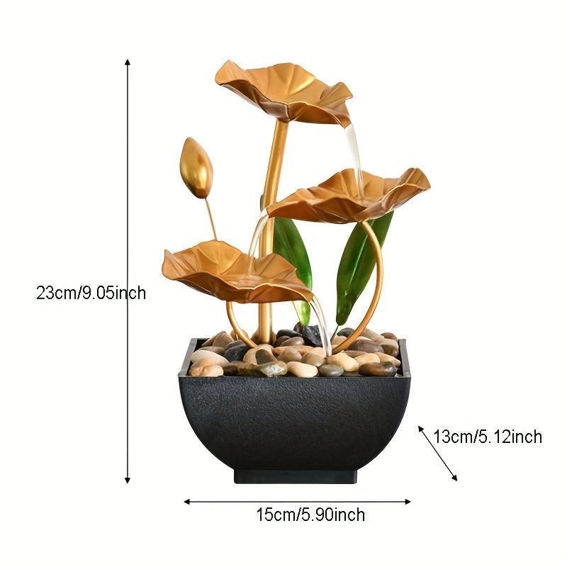 Desktop Mini Tabletop Fountain - LED Light Water Decoration