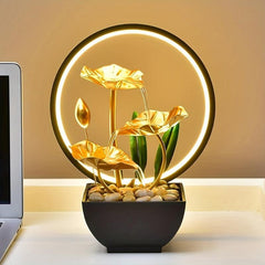 Desktop Mini Tabletop Fountain - LED Light Water Decoration