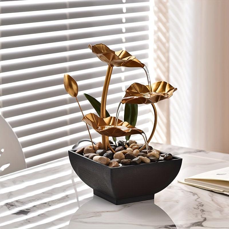 Desktop Mini Tabletop Fountain - LED Light Water Decoration