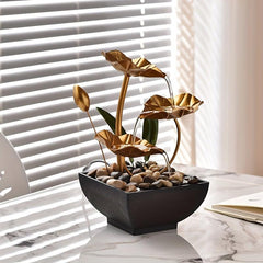 Desktop Mini Tabletop Fountain - LED Light Water Decoration