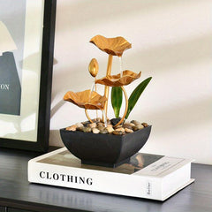 Desktop Mini Tabletop Fountain - LED Light Water Decoration