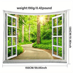 Forest Landscape Wall Hanging Tapestry Art Decor Picnic Tablecloth