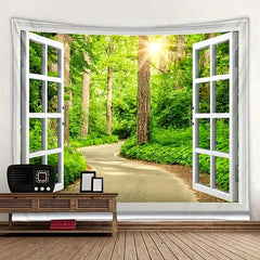 Forest Landscape Wall Hanging Tapestry Art Decor Picnic Tablecloth