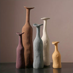 Nordic Vase Morandi Ceramic Ornaments Art Element Hallway Living Room Flower Arr