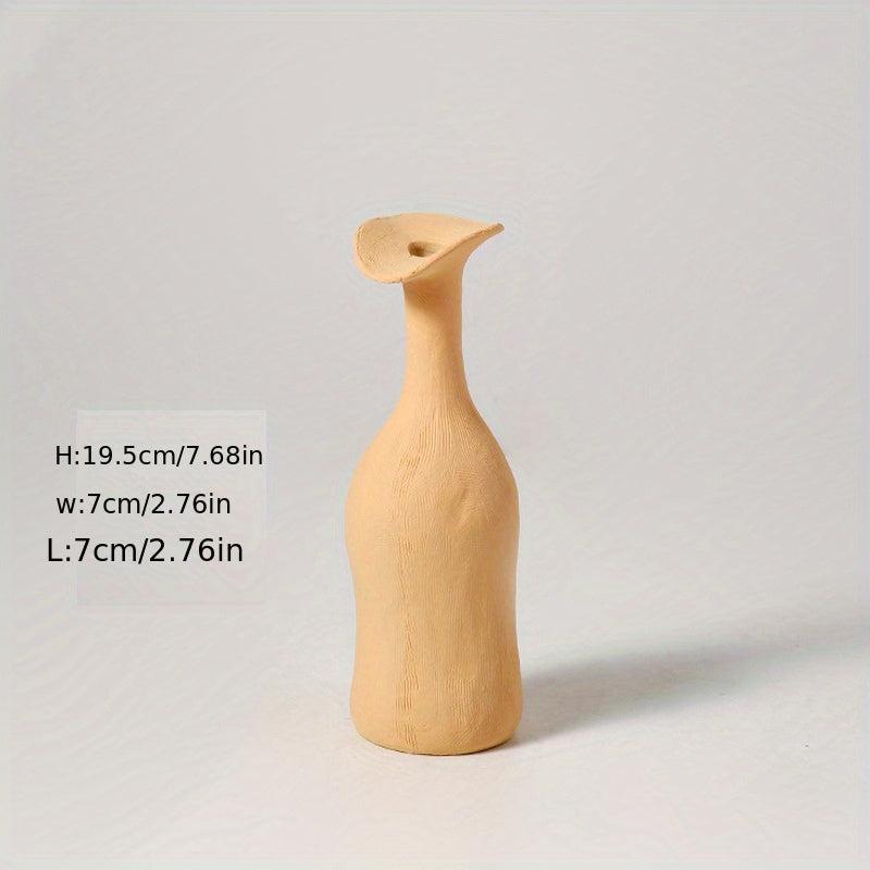 Nordic Vase Morandi Ceramic Ornaments Art Element Hallway Living Room Flower Arr