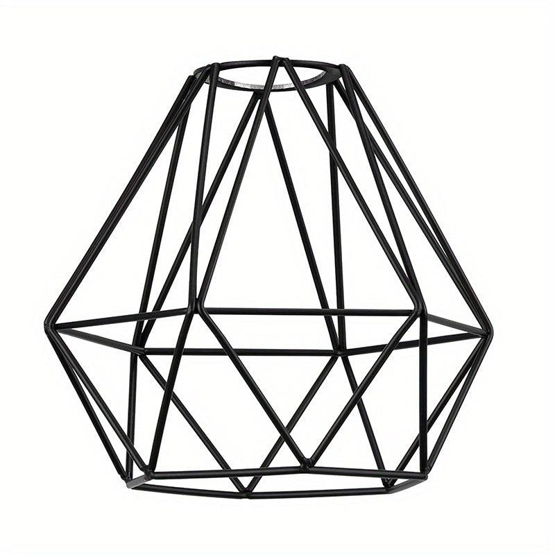 Metal Cage Lampshade Hanging Light Kit Retro Lamp Holder Farmhouse Decor