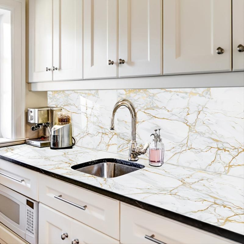 Waterproof Tile Sticker Self-adhesive Backsplash Wall Peel & Stick