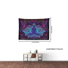 Lotus Flower Yoga Tapestry Calming Wall Hanging Home Office Decor