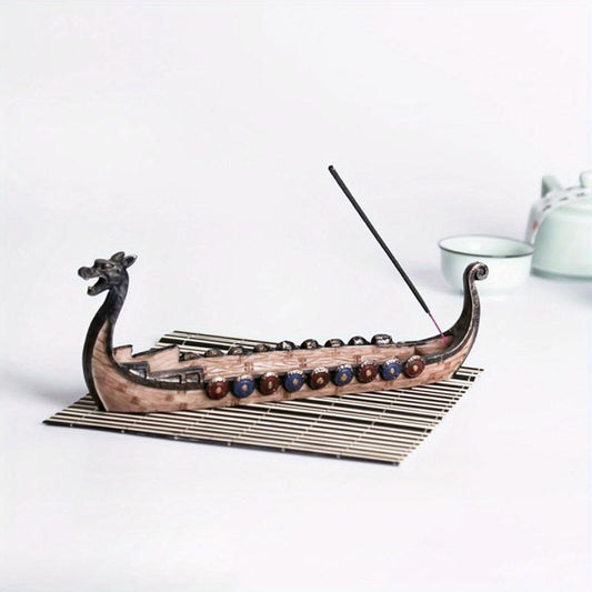 Dragon Boat Incense Stick Holder Vintage Burner Plate Desktop Decor