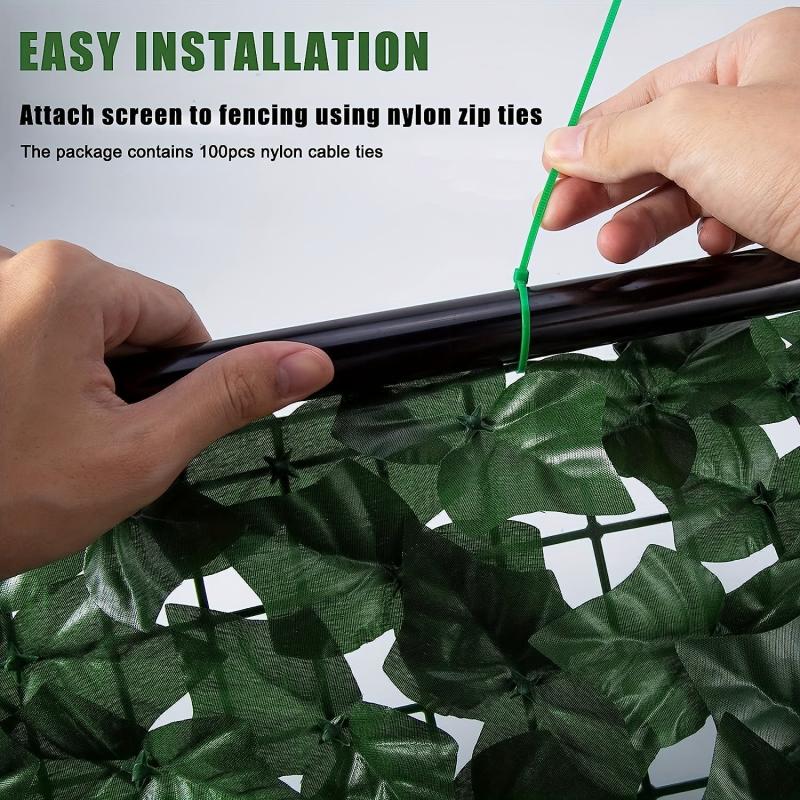 Simulated Ivy Green Fence Outdoor Decoration 12 Piece