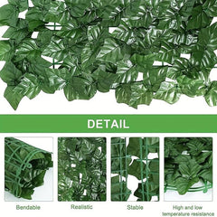 Simulated Ivy Green Fence Outdoor Decoration 12 Piece