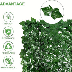 Simulated Ivy Green Fence Outdoor Decoration 12 Piece