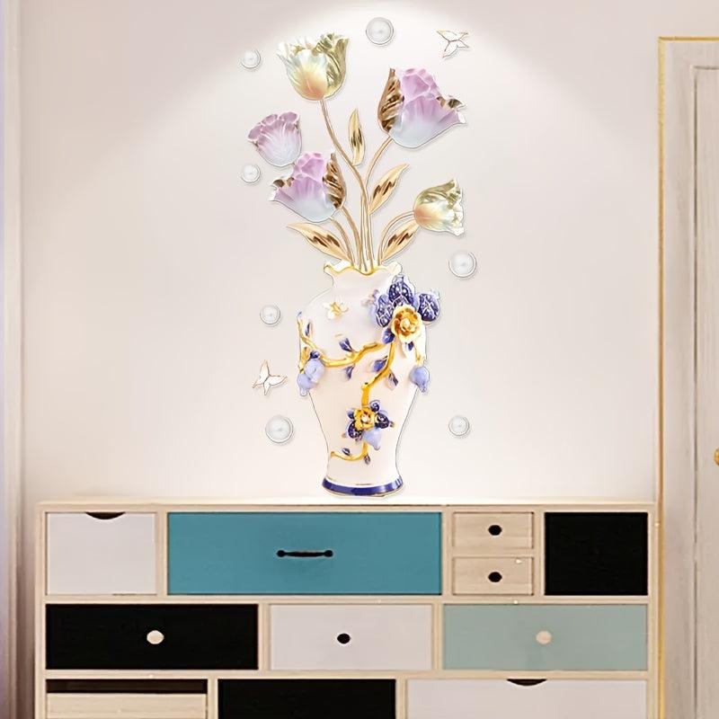Tulip Vase Wall Sticker Home Wall Decoration Sticker