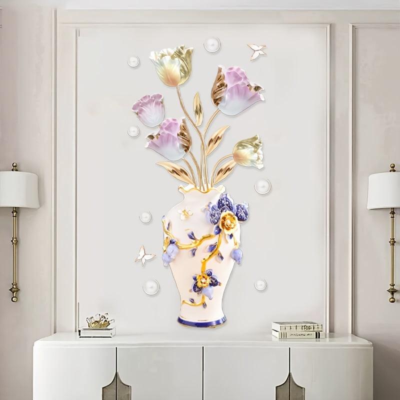 Tulip Vase Wall Sticker Home Wall Decoration Sticker