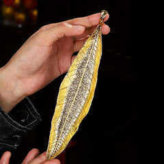 Vintage Golden Leaf Incense Stick Holder Burner