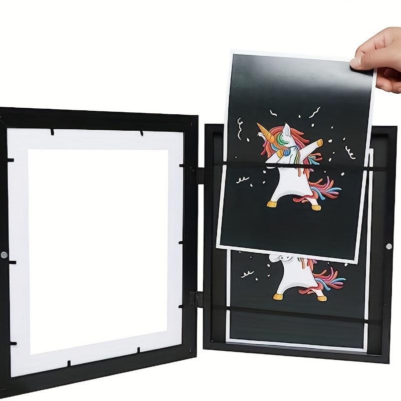 A4 Front Opening Wooden Picture Frame for Kids