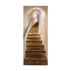 2pcs Self-adhesive Retro 3D Staircase Door Decoration 76x96cm