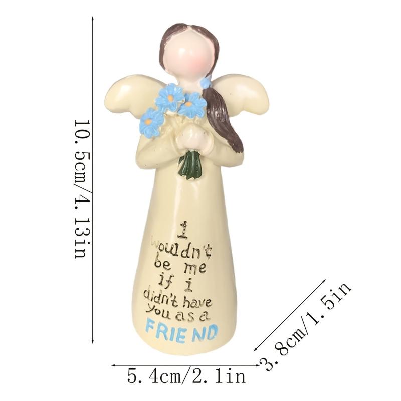 Friendship Angel with Bird Resin Ornament - Memorial Gift for Sisters