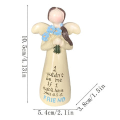 Friendship Angel with Bird Resin Ornament - Memorial Gift for Sisters