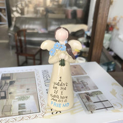 Friendship Angel with Bird Resin Ornament - Memorial Gift for Sisters