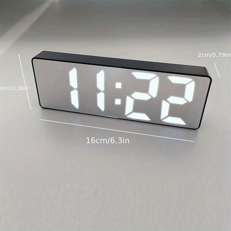 LED Digital Alarm Clock Desktop Temperature Display 12/24 Hours