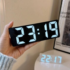 LED Digital Alarm Clock Desktop Temperature Display 12/24 Hours