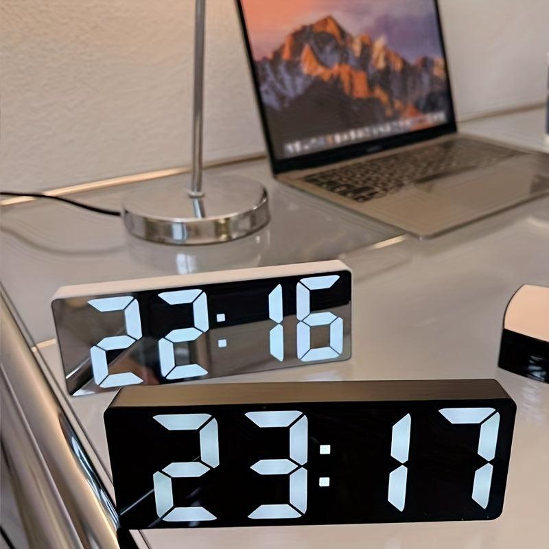 LED Digital Alarm Clock Desktop Temperature Display 12/24 Hours