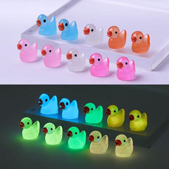 Luminous Little Yellow Duck Doll Pendant Micro Landscape Decoration
