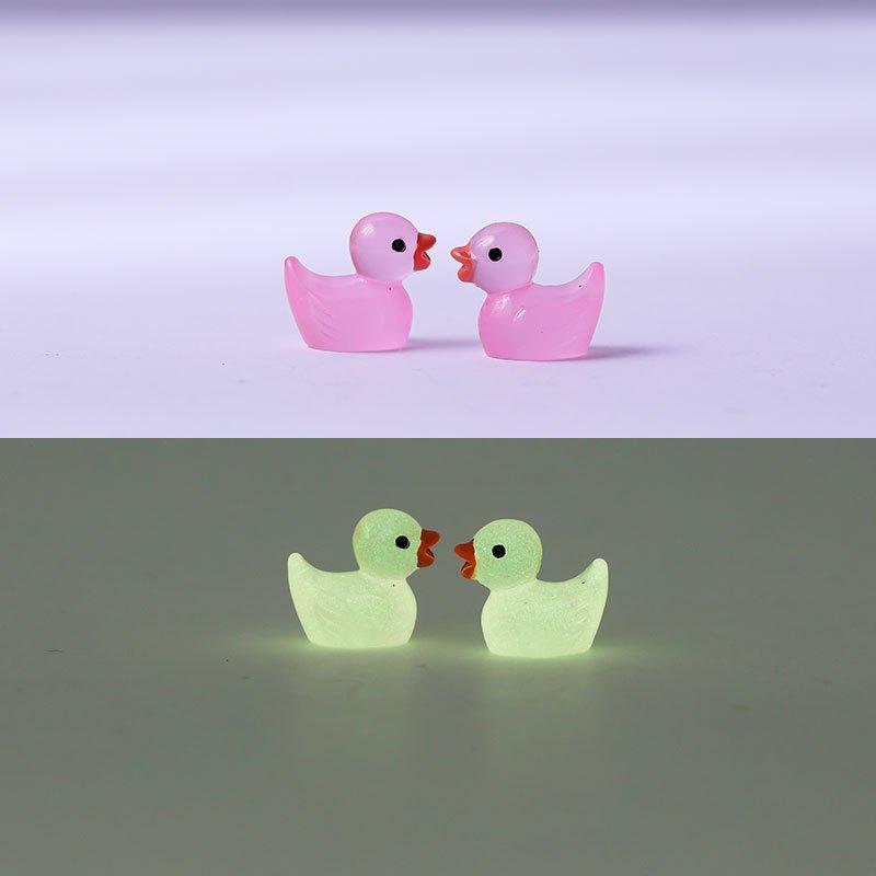 Luminous Little Yellow Duck Doll Pendant Micro Landscape Decoration