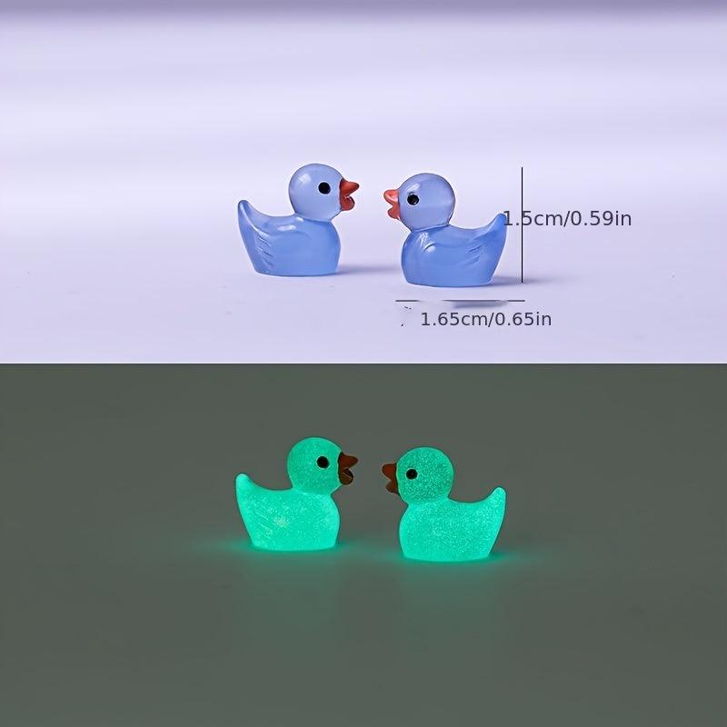 Luminous Little Yellow Duck Doll Pendant Micro Landscape Decoration