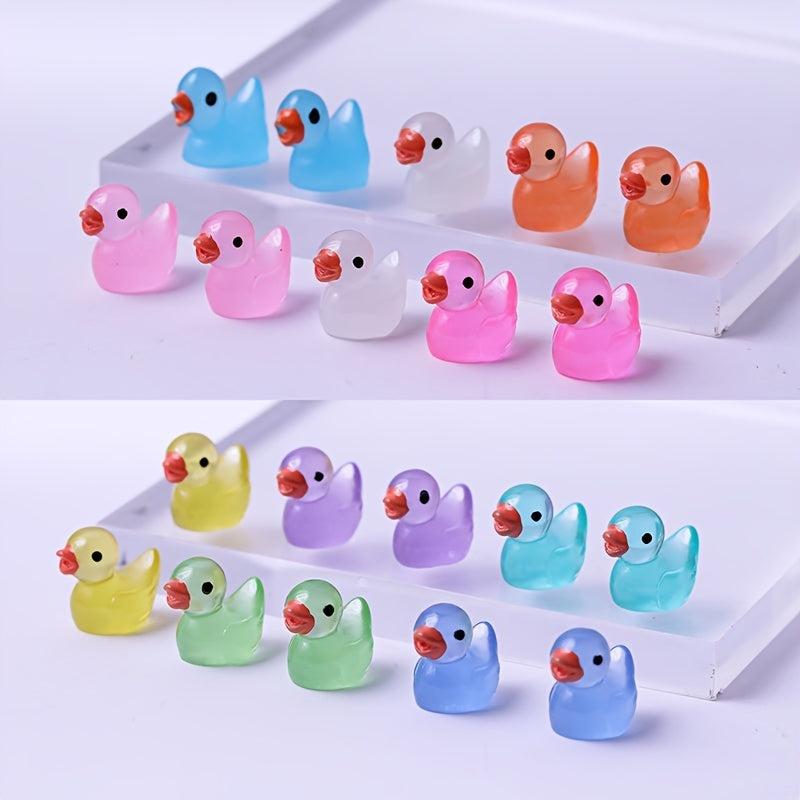 Luminous Little Yellow Duck Doll Pendant Micro Landscape Decoration
