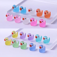 Luminous Little Yellow Duck Doll Pendant Micro Landscape Decoration