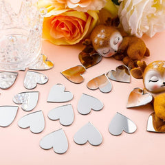 100pcs Love Heart Acrylic Mirror Wall Sticker for Decoration