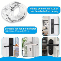 6pcs Circle Shaped Anti collision Doorstops Door Handle Protective Cover