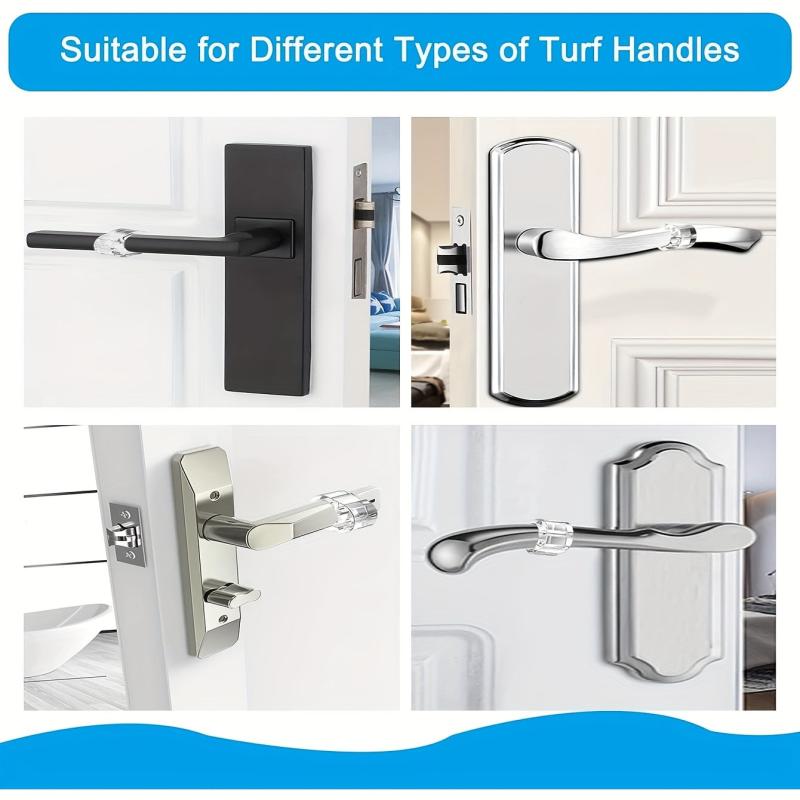 6pcs Circle Shaped Anti collision Doorstops Door Handle Protective Cover